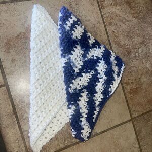 Handmade Set of‎ 2 Crochet Cotton Dish/Wash Cloths 8.5x7.5 Inches